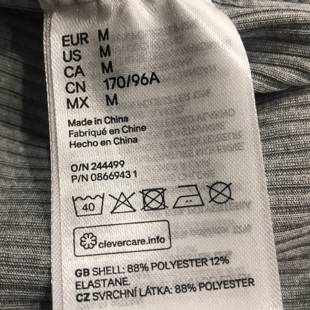 DIVIDED BY H&M WOMNE'S LONG SLEEVE PUFF SHOULDER DRESS GRAY SIZE MEDIUM - Picture 5 of 5